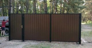 Купить распашные ворота из профнастила Асбест, цена от 2716 руб.